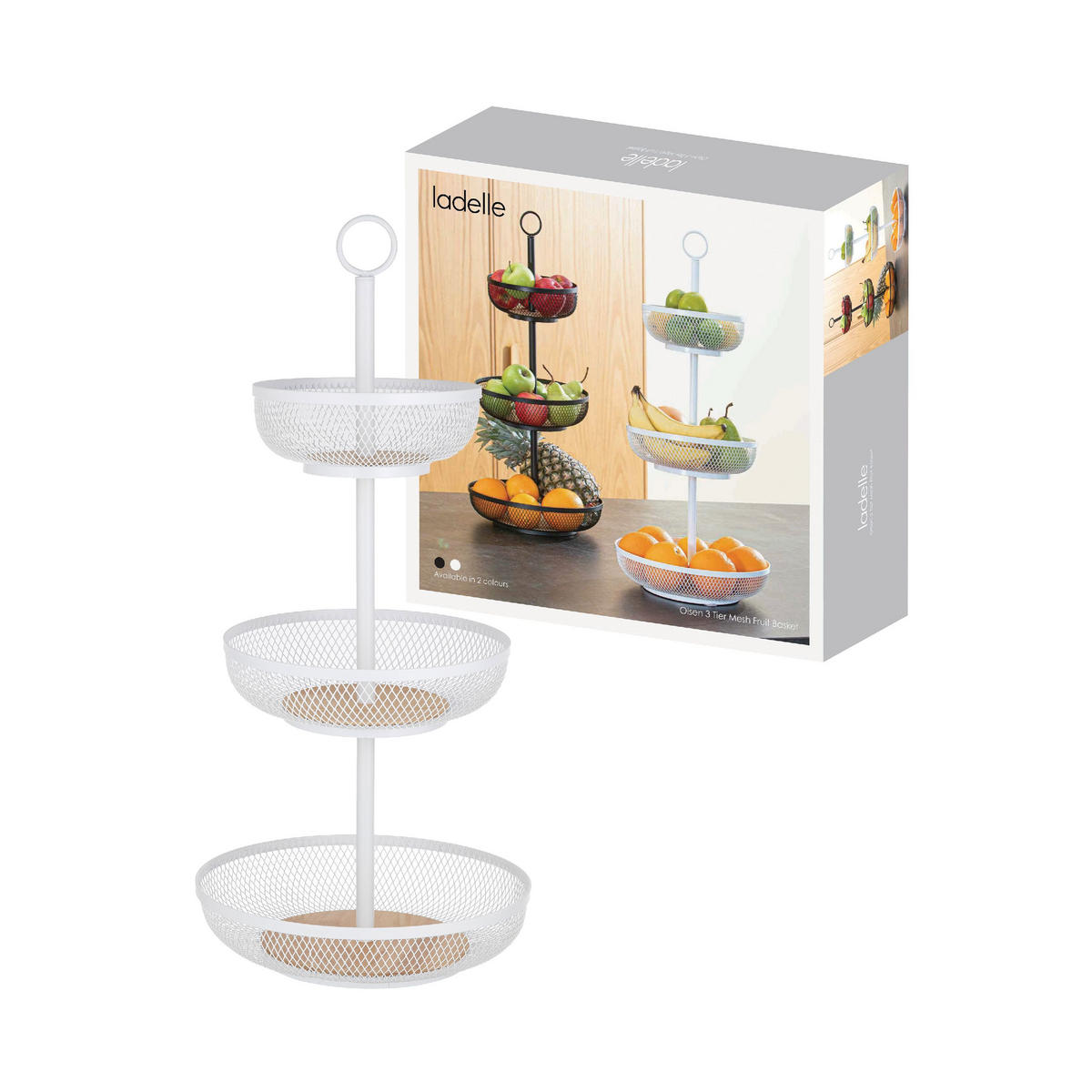 ETAGEREN Olsen mit 3 Etagen - Weiß, Metall (31.5/54cm) - Ladelle