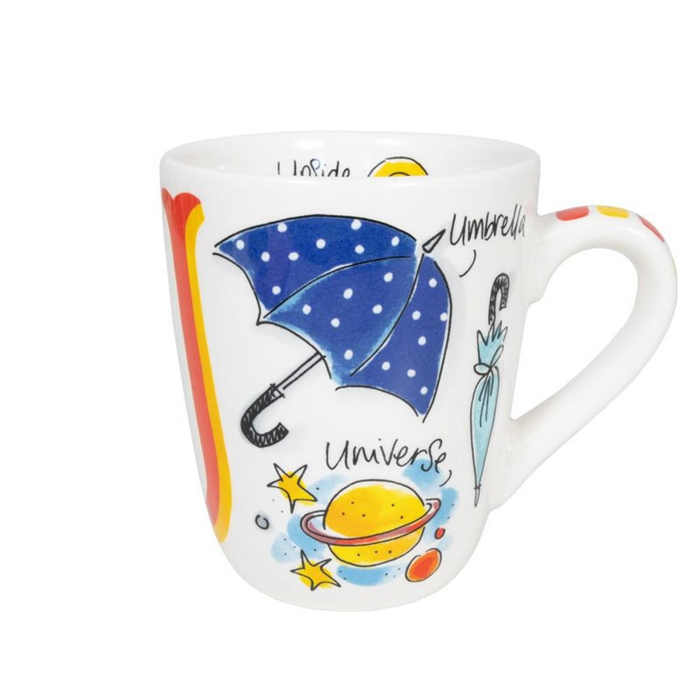 BECHER Love Letter U in Bunt - 350 ml - Multicolor, Keramik (0.35L) - Blond Amsterdam