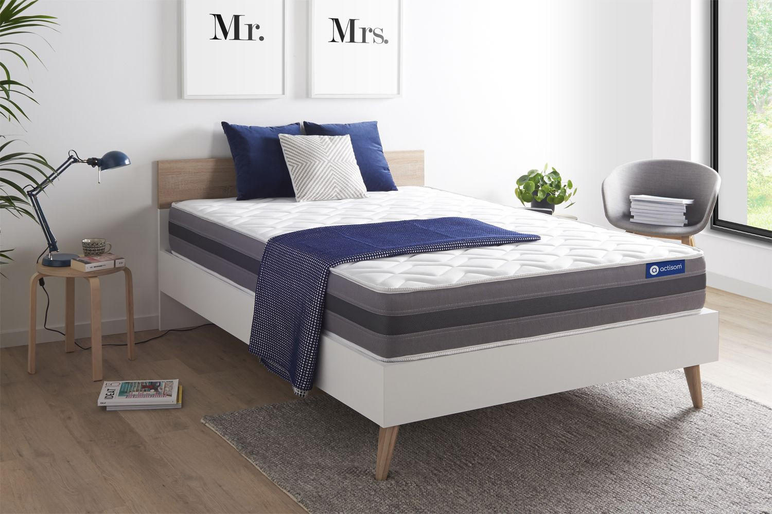MATRATZE Actilatex relax Latex und Memory-Schaum 160 x 200 cm h2 - Weiß, Textil (160/200cm) - ACTISOM