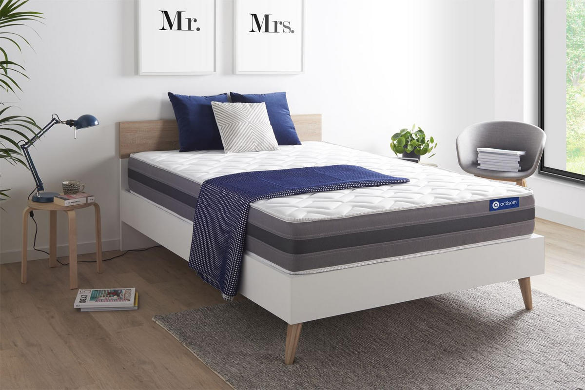 MATRATZE Actilatex relax Latex und Memory-Schaum 150 x 190 cm h2 - Weiß, Textil (150/190cm) - ACTISOM