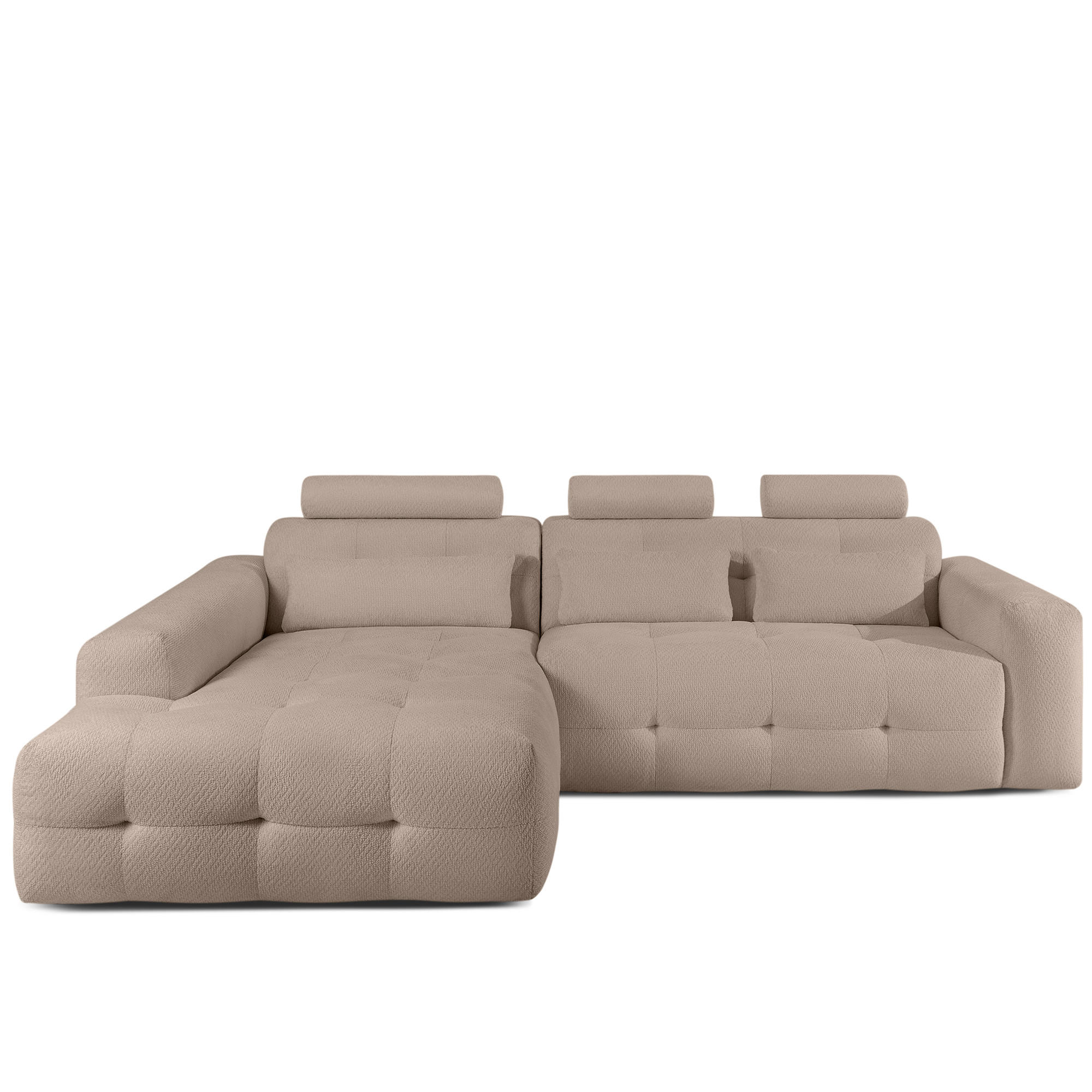 ECKSOFA LINKS ALIGRA, Hellbraun - Hellbraun, Holz/Holzwerkstoff (290/191cm) - KONSIMO®