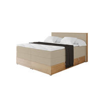 BOXSPRINGBETT LOLLI9 -KING 180x200 - H3/H4 Creme - Champagner, Holzwerkstoff (180/200cm) - ALTDECOR