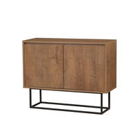 SIDEBOARD 2 Türen Dekor Nussbaum L90 cm - Zuri - Nussbaumfarben, Holzwerkstoff (36/72/90cm) - Calicosy