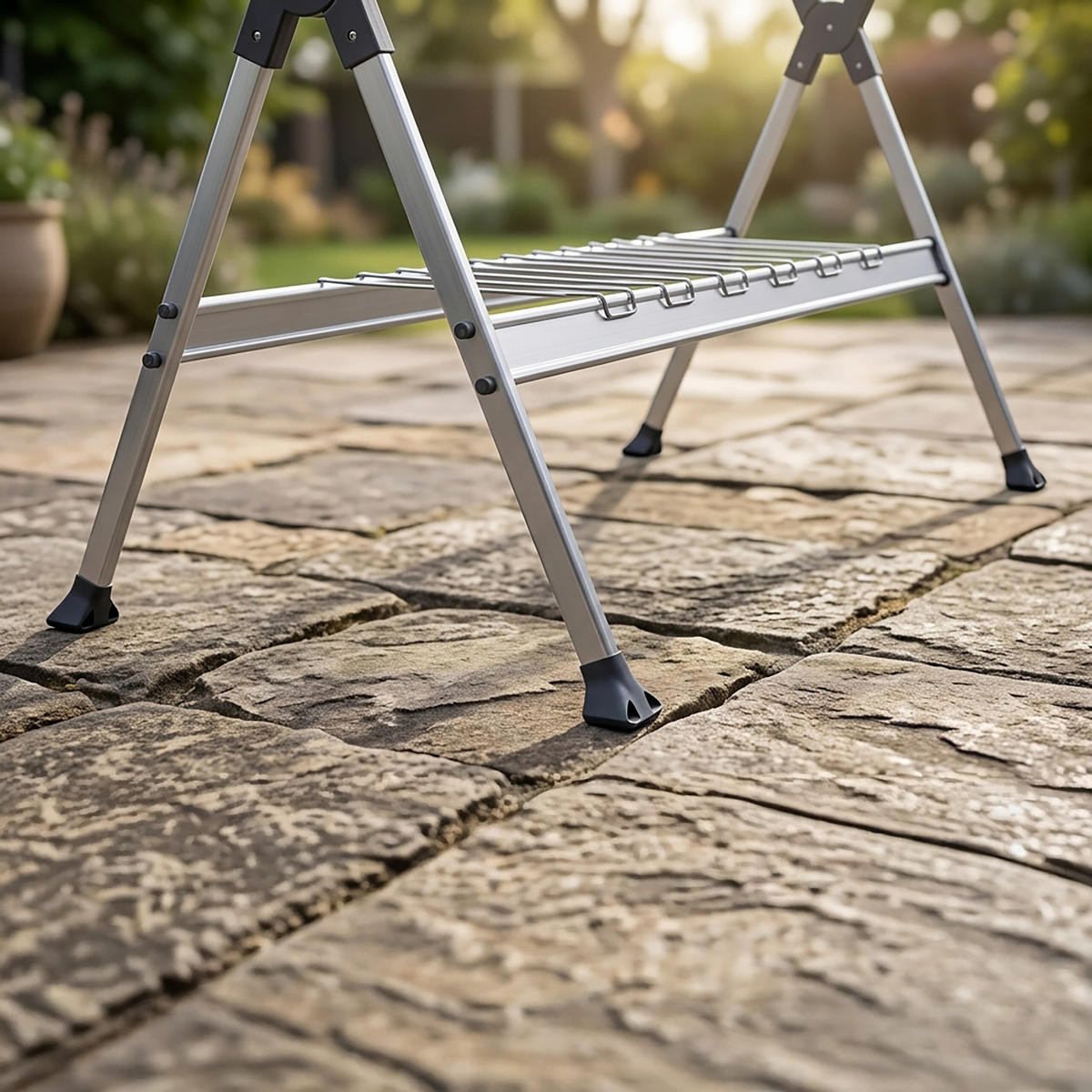 WÄSCHESTÄNDER Silber Aluminium klappbar Teleskop 126,5x150x76 cm - Silberfarben, Metall (250/126.5/76cm) - Relaxdays