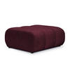 POUF Chenille Stoff Rot - Bordeaux/Schwarz, Holzwerkstoff/Kunststoff (94/40/89cm) - Makamii
