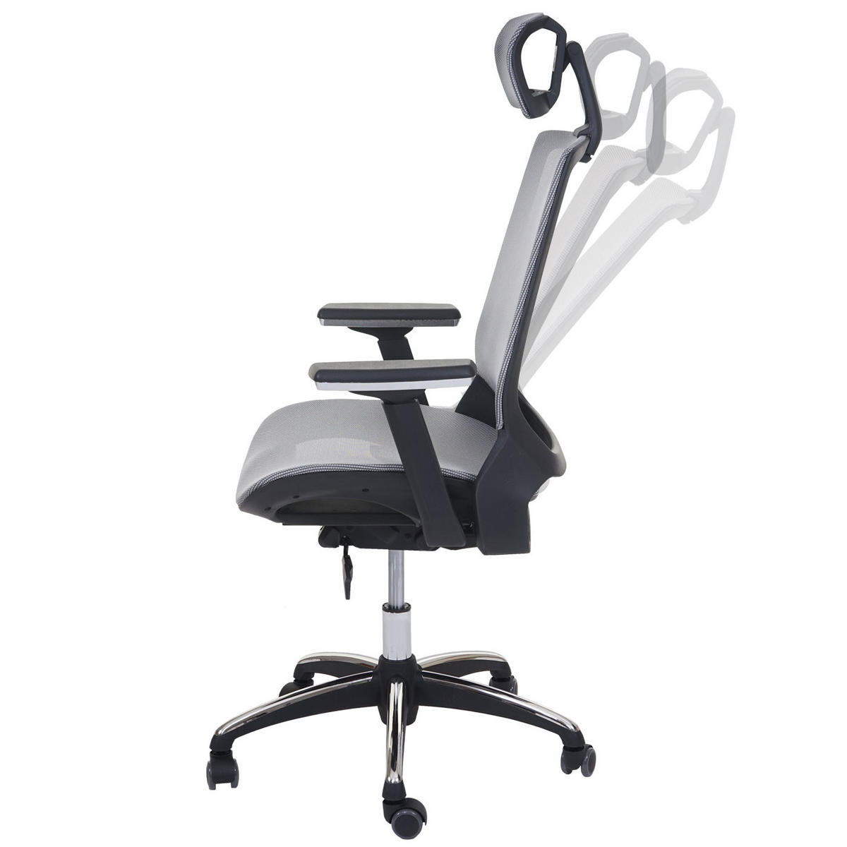 BÜROSTUHL Grau, Grau - Grau, Textil (65/120/60cm) - MCW