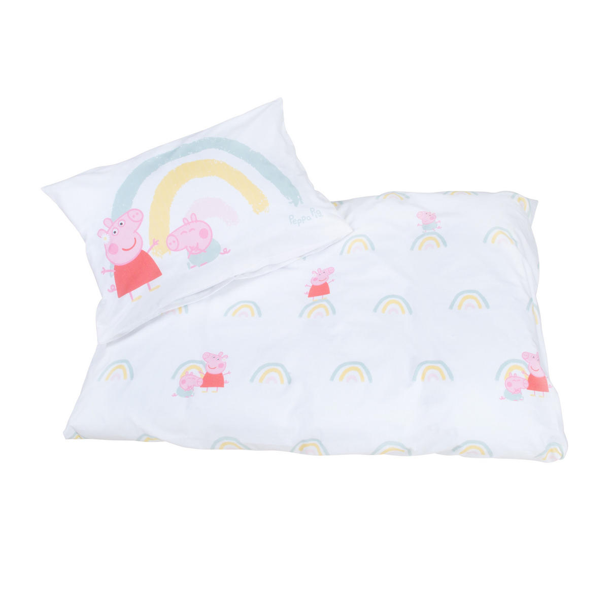 BABYBETTWÄSCHE Peppa Pig 100x135 cm - Weiß, Textil (100/135cm) - Roba