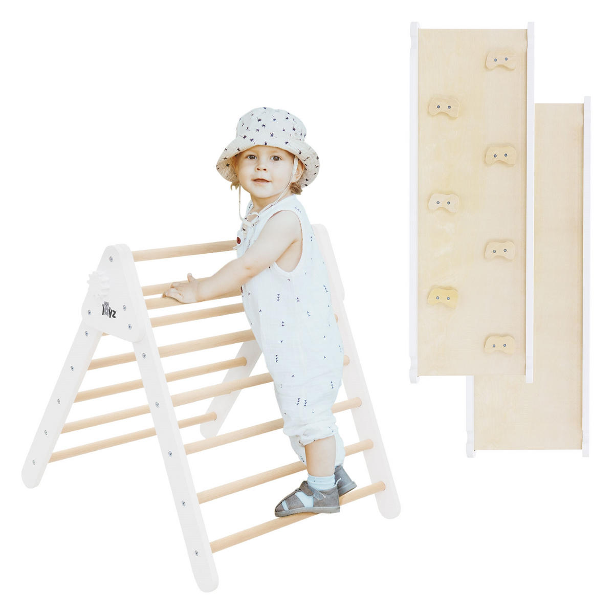 KLETTERBOGEN Set - Braun, Holz (72/60/94cm) - Joyz