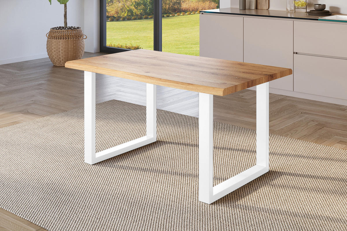 ESSTISCH JULIUS U - Wildeiche/Eichefarben, Holz (80/120/77cm) - SAM