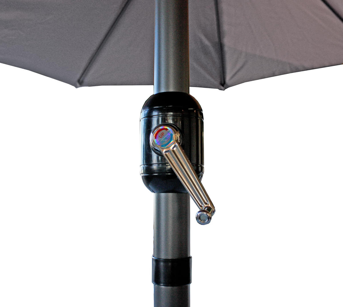 DOPPEL-SONNENSCHIRM Winda Grau Aluminium Gartenschirm - Grau, Metall (265/450cm) - DELUKE