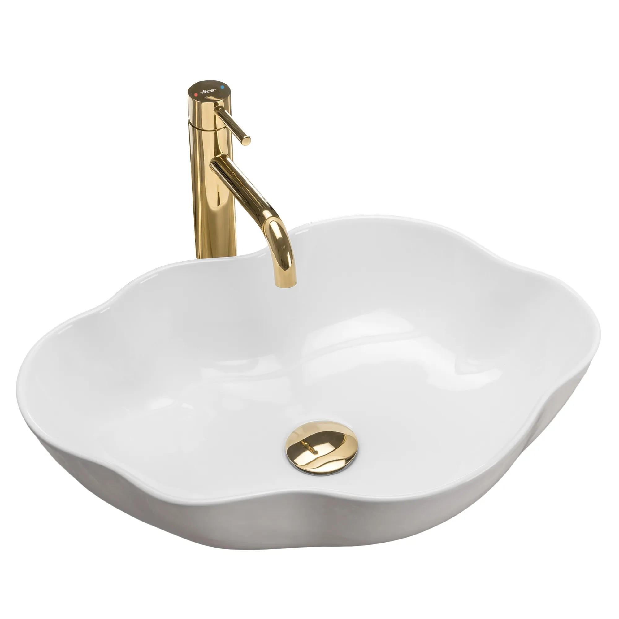 AUFSATZWASCHBECKEN PEARL WHITE 50,5/38/13,5 cm - Weiß, Keramik (50.5/13.5/38cm) - REA