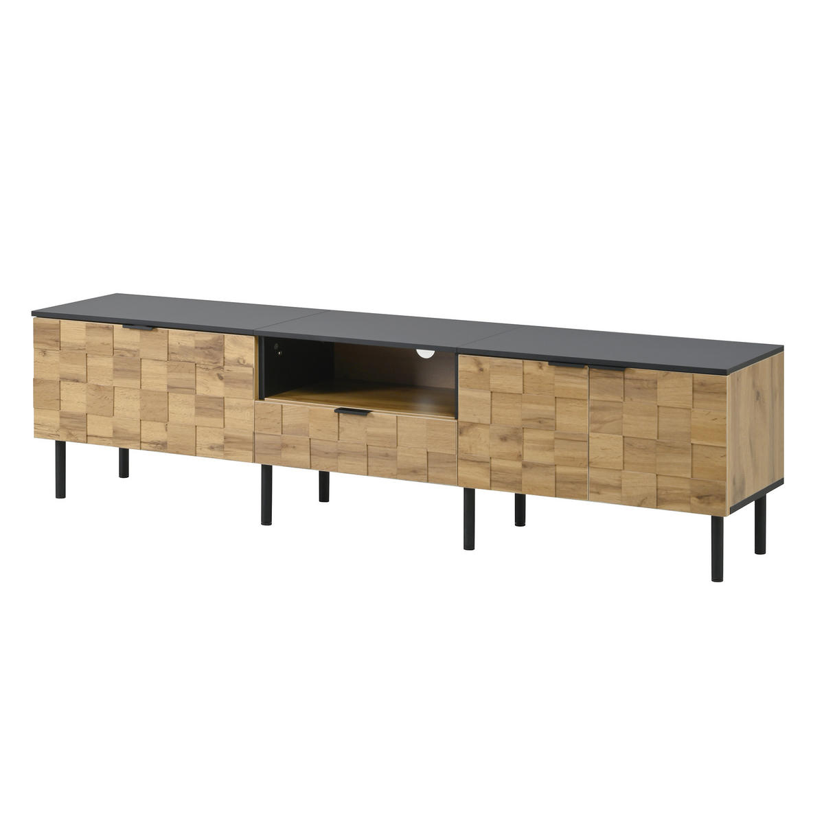 TV-LOWBOARD eiche-optik 170 cm breit mit schublade - Naturfarben, Holzwerkstoff (170/44.5/35cm) - Urban Meuble