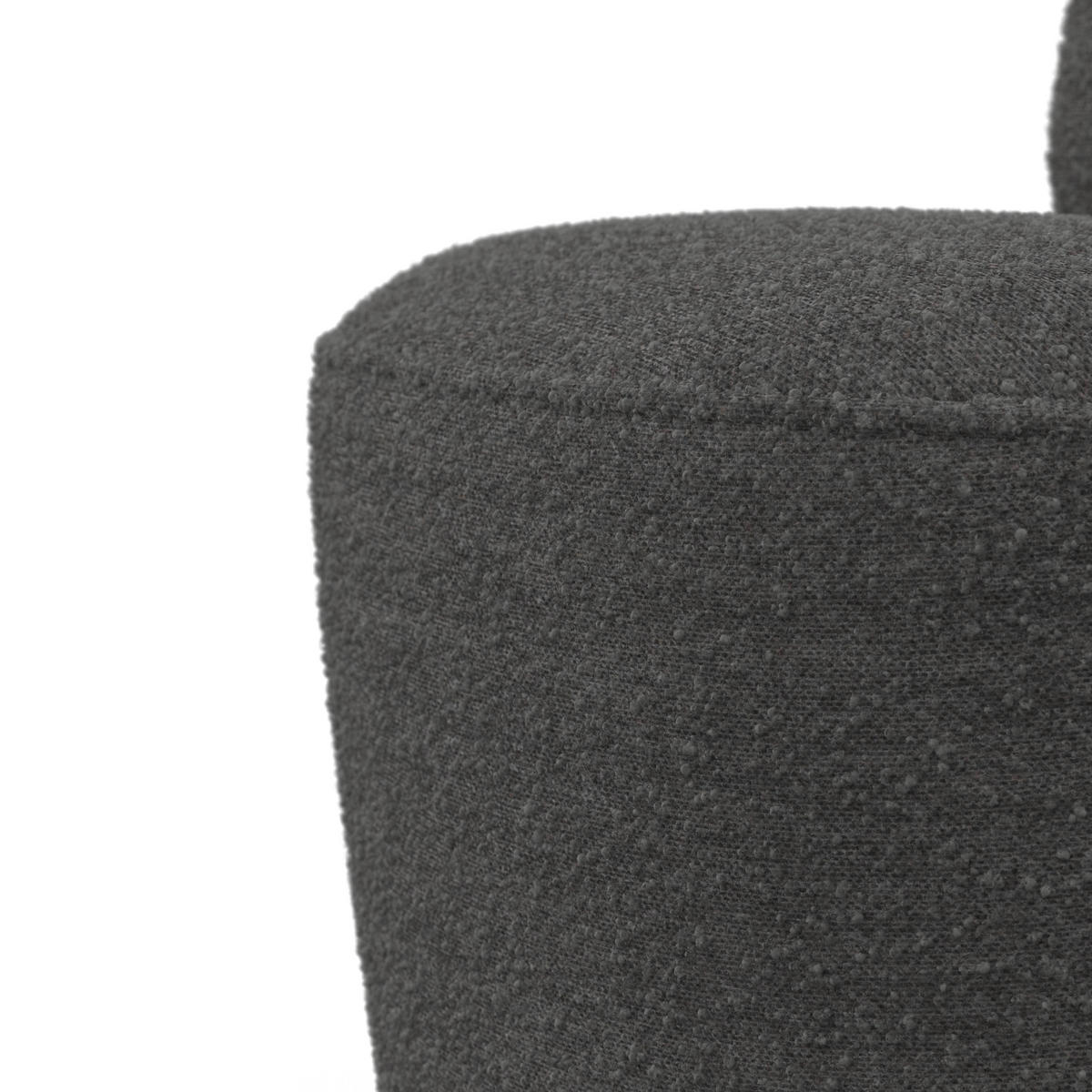 STUHL Vittore Grau Bouclé Gepolstert drehbar - Grau, Holz (56/84/62cm)