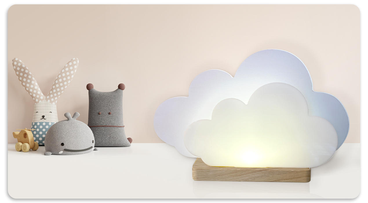 Wolkenlampe in weiß Kinderzimmer
