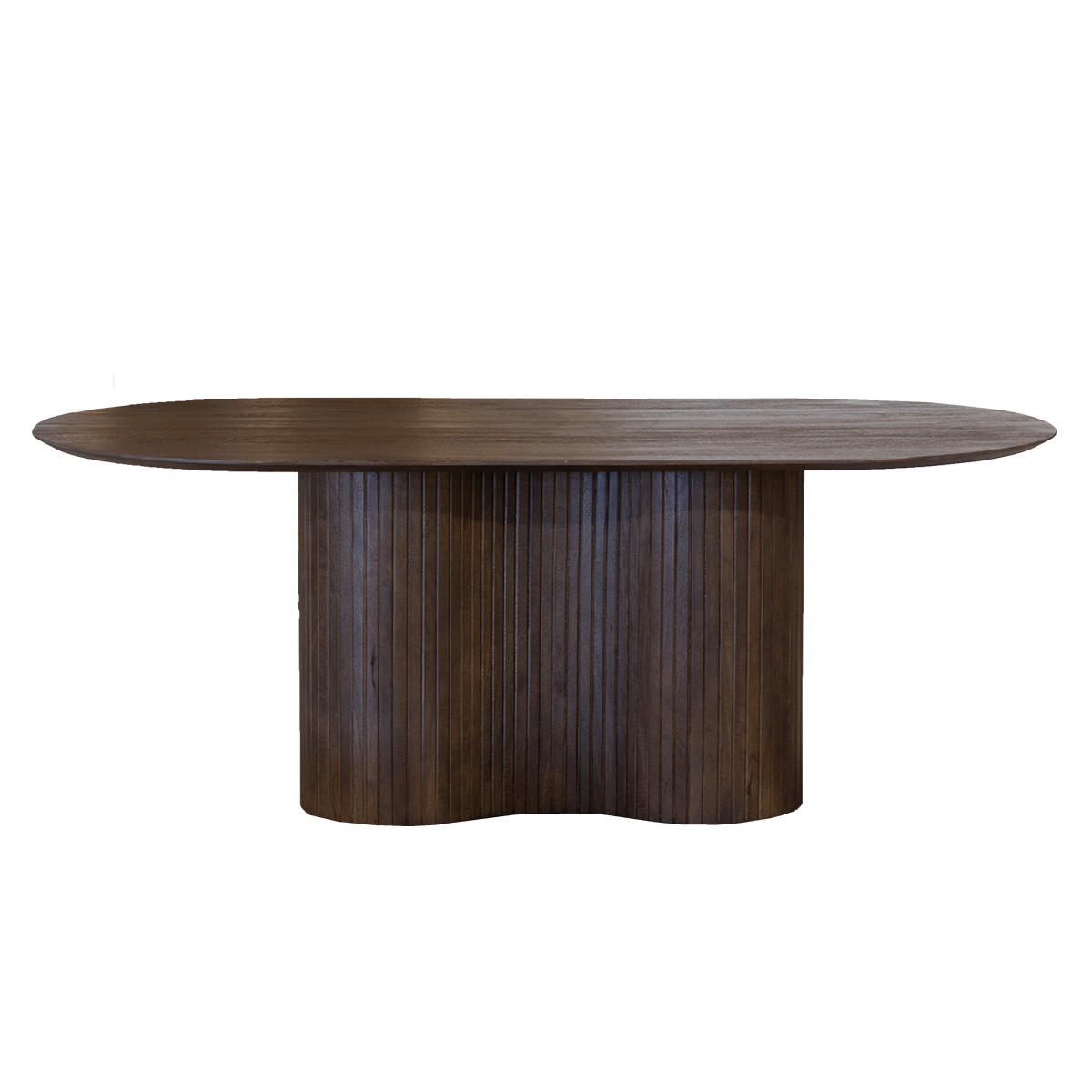 ESSTISCH oval aus Holz 300cm, dunkelbraun - Dunkelbraun, Holz (300/100/77cm) - Giga Meubel