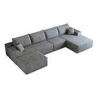 WOHNLANDSCHAFT DE-34857 U-Form 3-Sitzer Chaiselongue rechts Grau - Grau, Textil (175/83/270cm) - ComfortXL