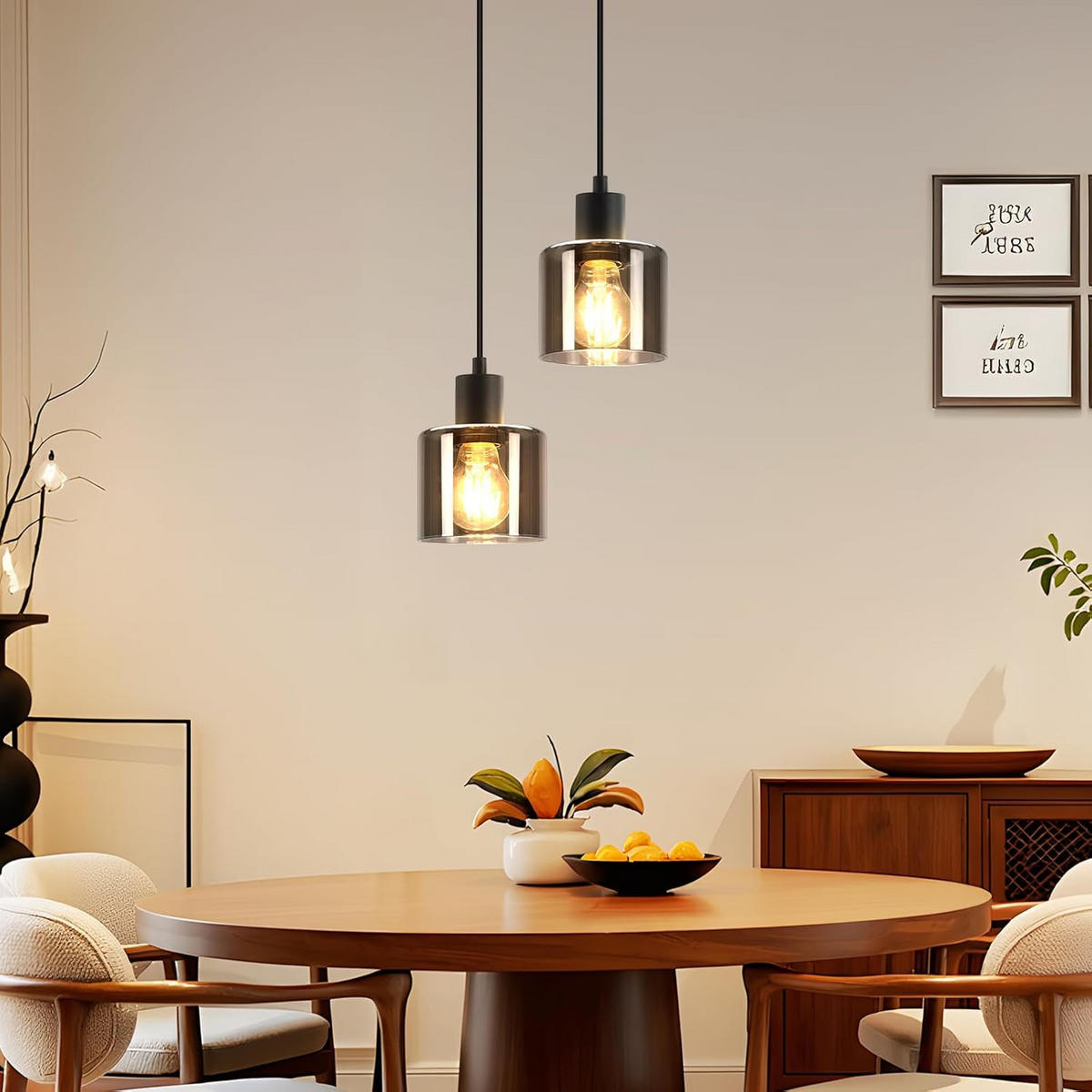 PENDELLEUCHTE Elias 11/11/170 cm - Schwarz, Metall (11/11/170cm) - ZMH