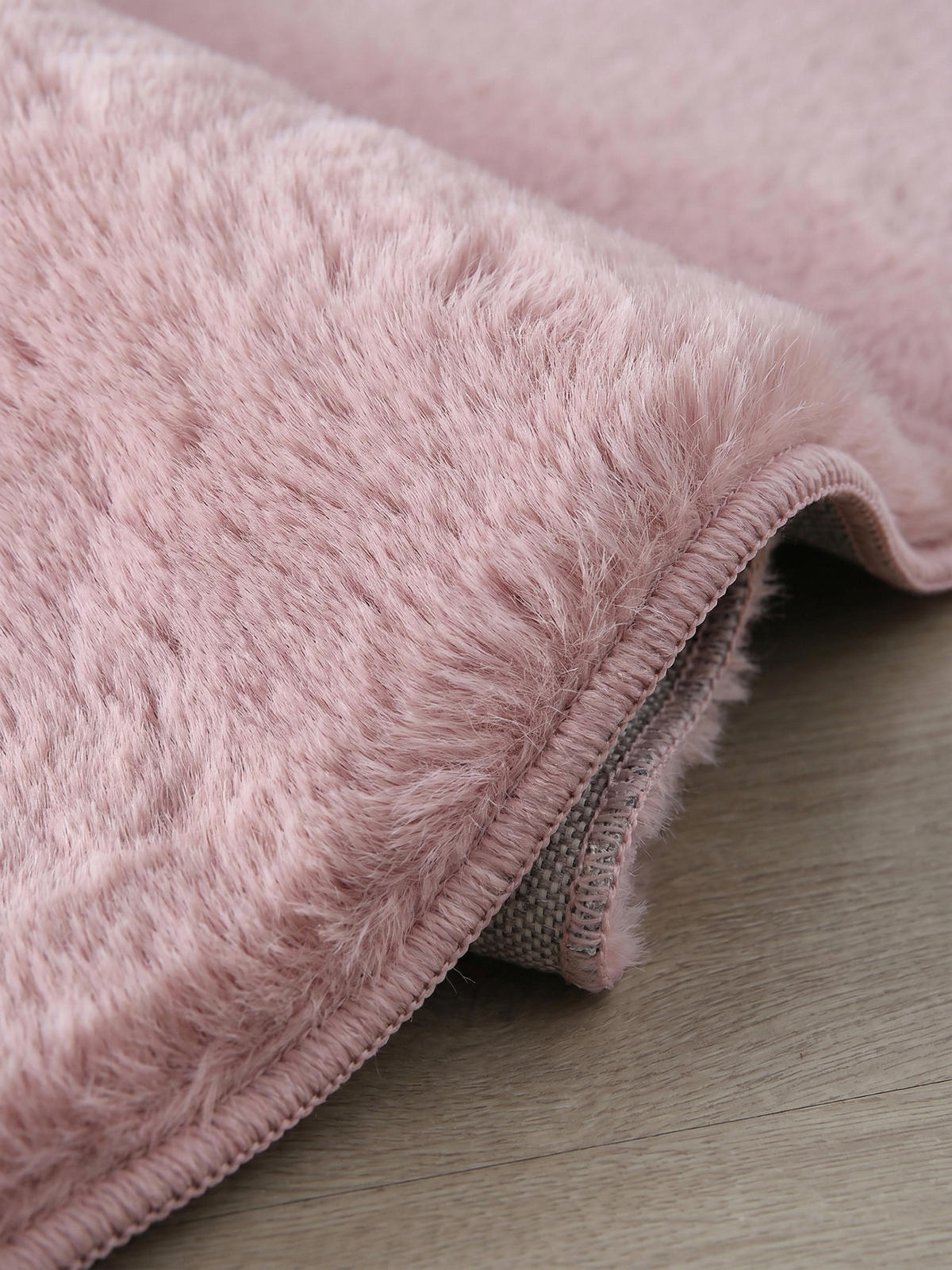 KURZFLORTEPPICH Waschbar NECKAR, einfarbig, aus Polyester, Rosa, Ø 120 cm - Rosa, Textil (120/120cm) - KADIMA DESIGN