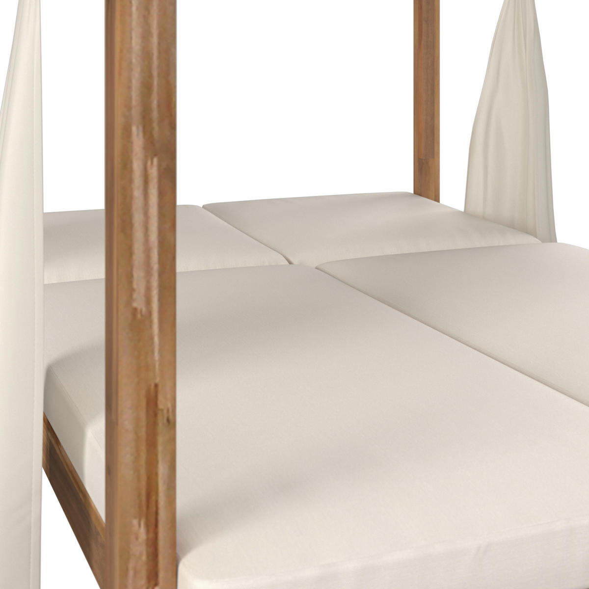 SONNENINSEL Nicola Creme Holz/Outdoorstoff - Creme, Holz (1/194.5/190cm)