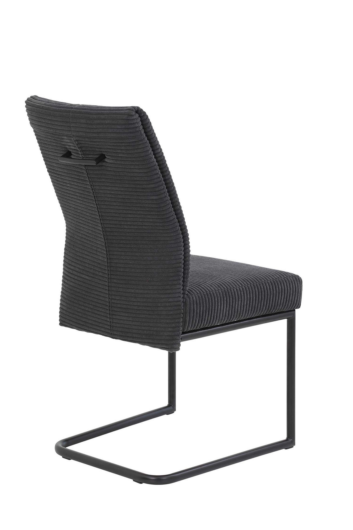 SCHWINGSTUHL 4 Stück Dagmar - Cordstoff Anthrazit - Anthrazit/Schwarz, Textil/Metall (50/99/65cm)