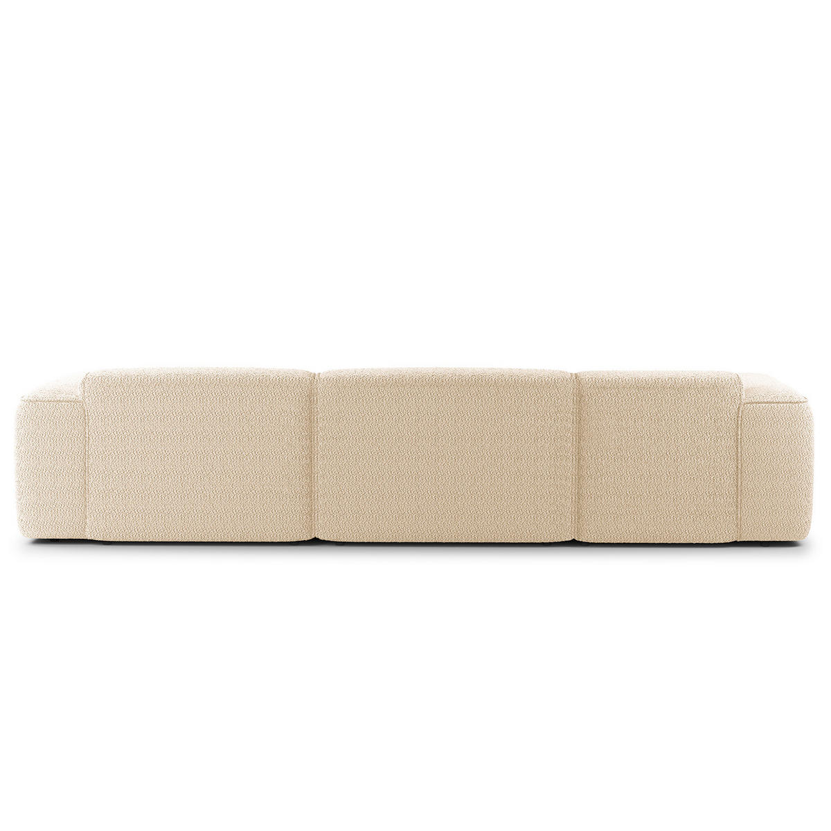 3-SITZER ECKSOFA mit Longchair - Beige/Schwarz, Kunststoff/Textil (317/173cm) - home24