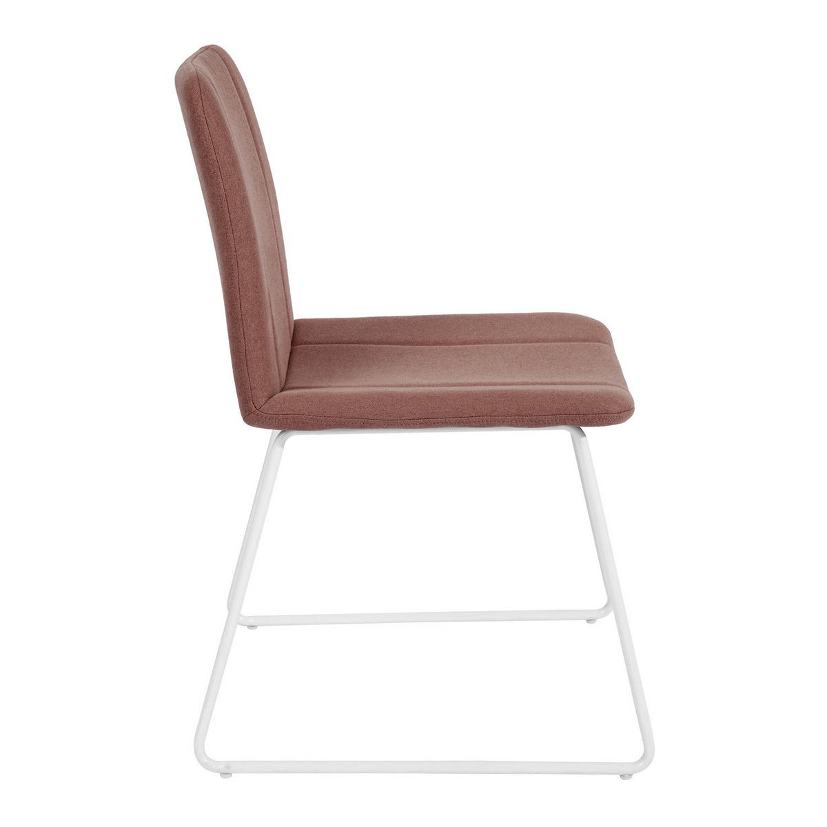 ESSZIMMERSTUHL 2er-Set Stoff, Metallbeine 55/49/85 cm - Rosa/Weiß, Holzwerkstoff/Metall (49/85/55cm) - Urban Meuble