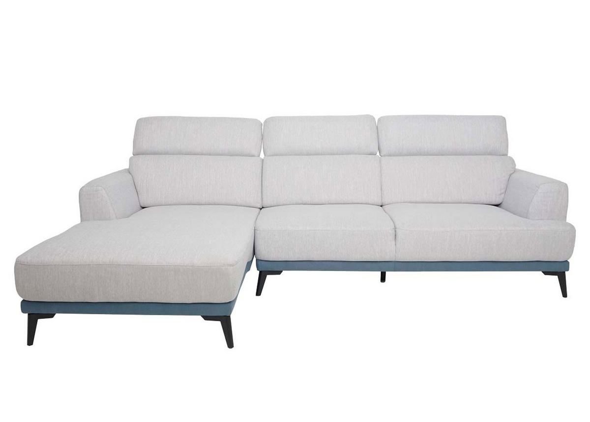 SOFA L-FORM Hellgrau - Hellgrau, Textil (277/170cm) - MCW