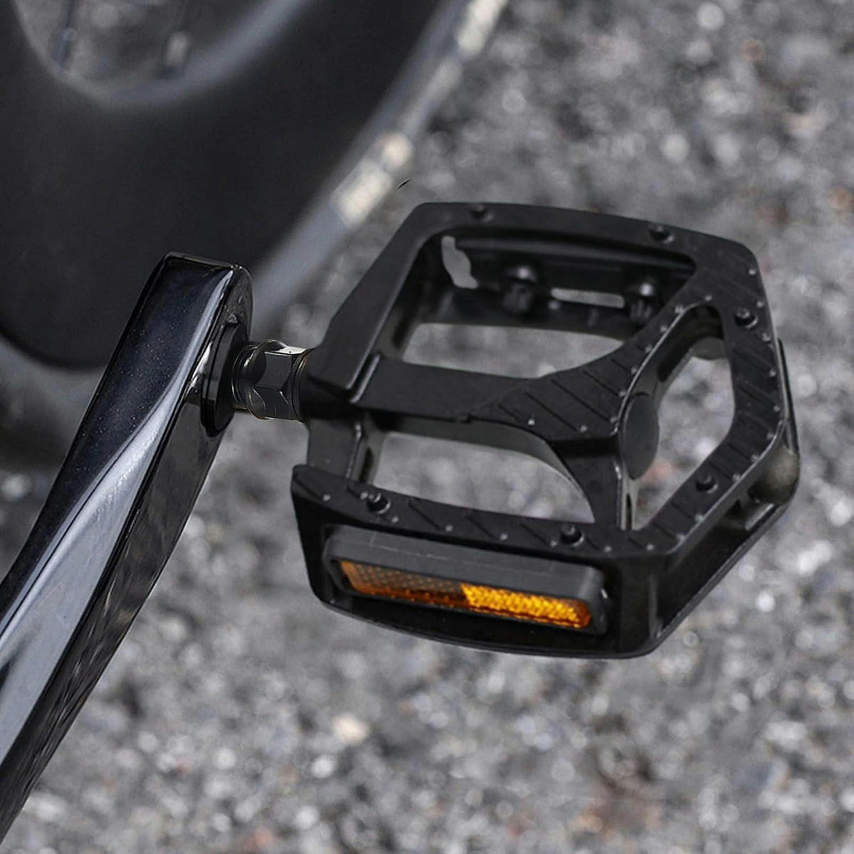 FAHRRADPEDALE 9/16" MTB Plattformpedale mit 3 gedichteten Lagern Schwarz - Schwarz, Metall (9.7/1.5/10cm)