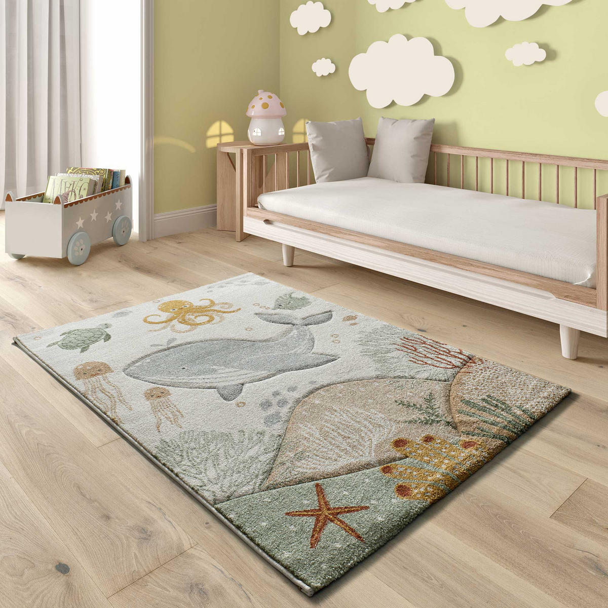 KINDERTEPPICH Beige Balloon 120/170 cm - Beige/Multicolor, Naturmaterialien/Textil (120/170cm) - Atticgo