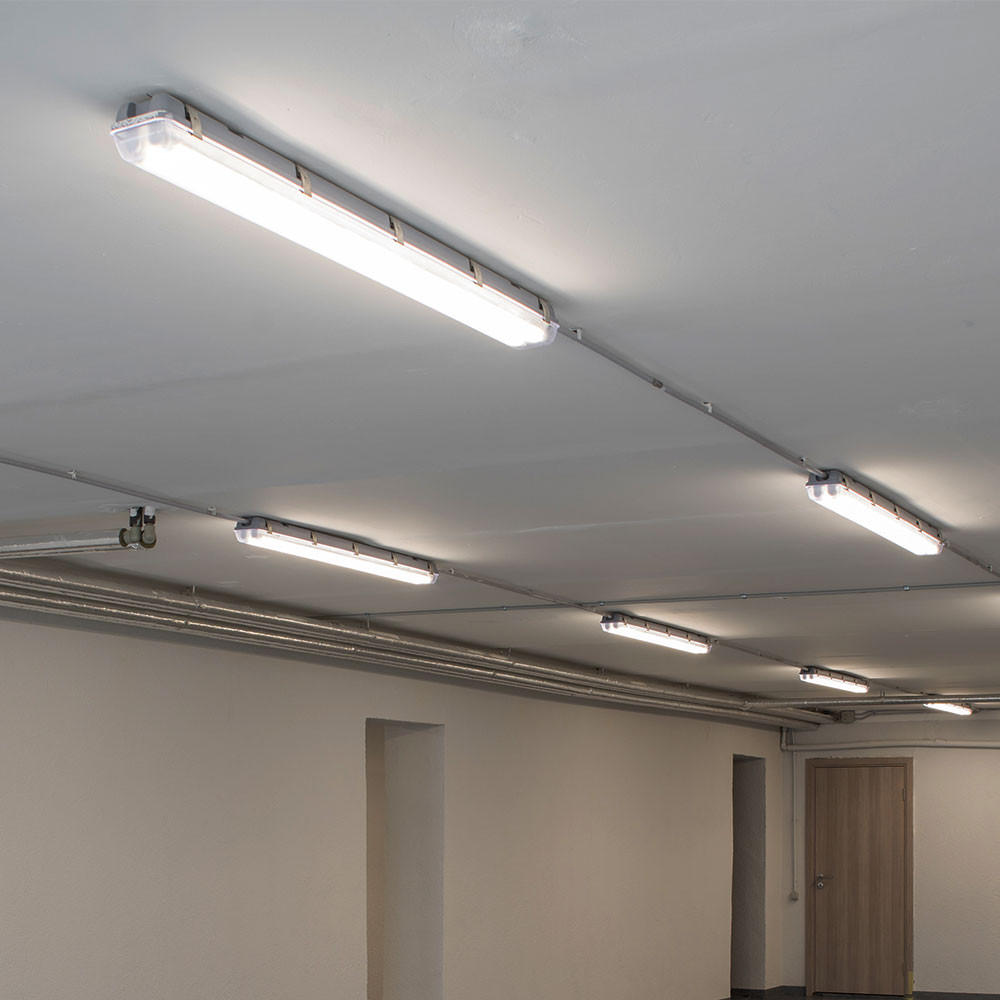 LED DECKENLEUCHTE Wannenleuchte Weiß 6er Set - Weiß, Kunststoff (120/6.6/5.8cm)