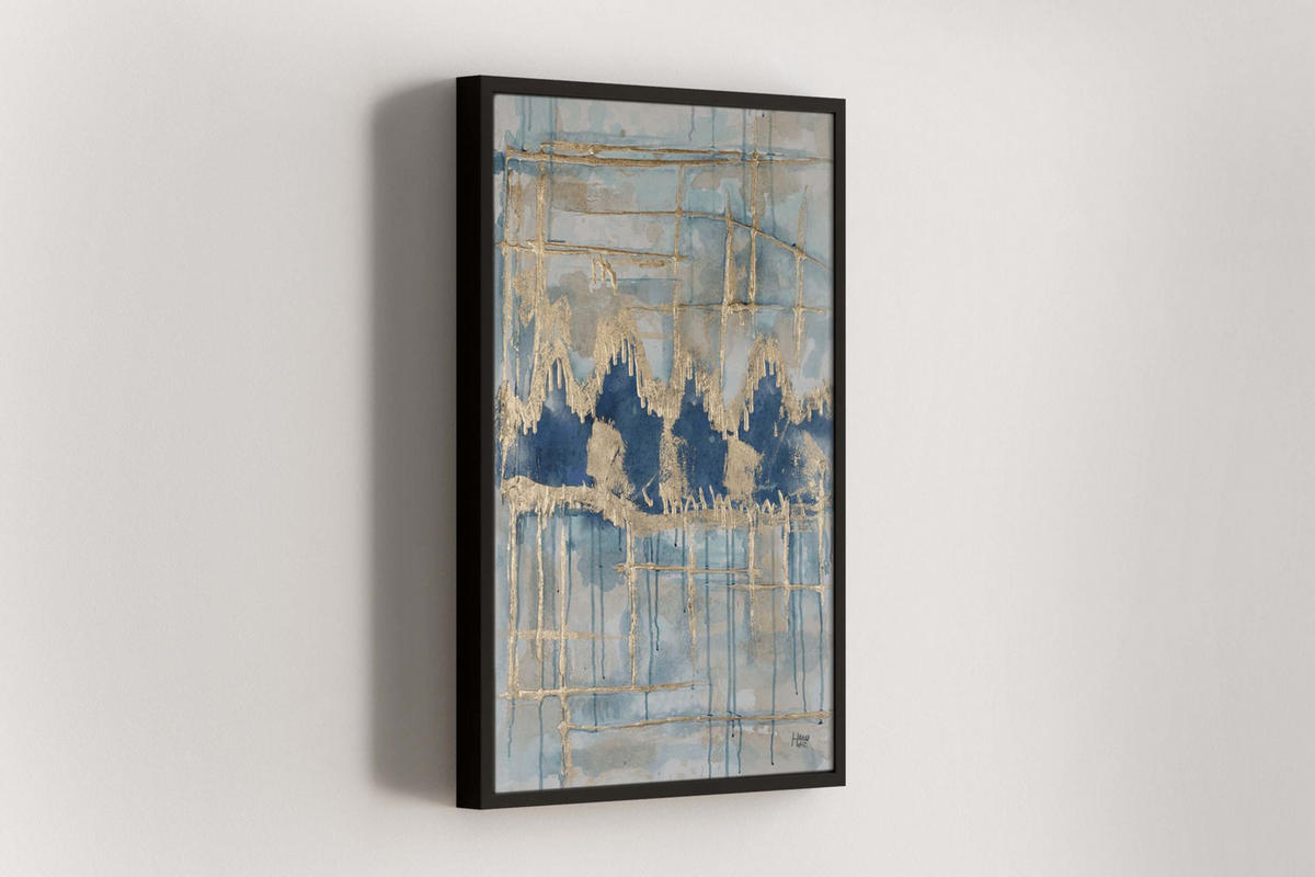 ACRYLBILD HANDGEMALT 60/90 cm - Goldfarben, Holz/Textil (60/90cm) - KUNSTLOFT