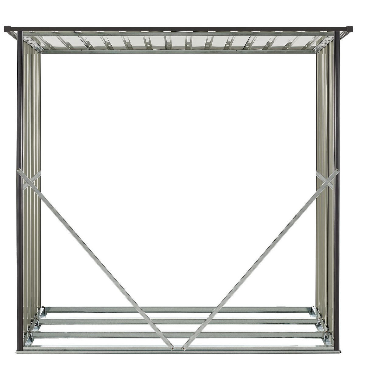 HOLZUNTERSTAND Enno aus Stahl grau - Grau, Metall (83/154/163cm) - Juskys