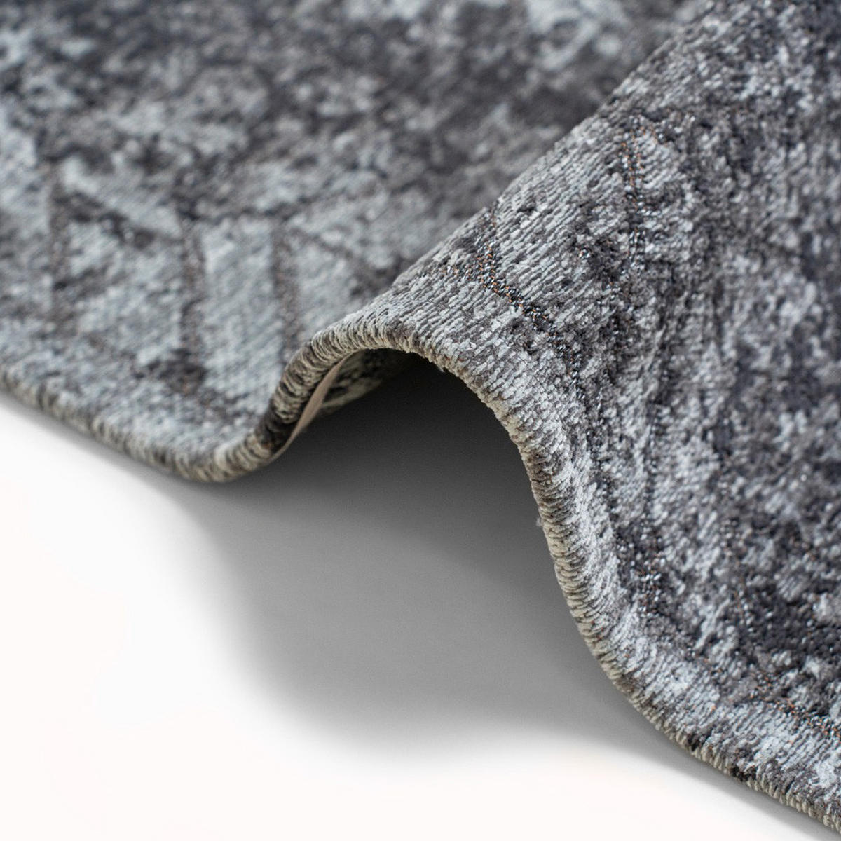 TEPPICH Harlem Contrast Mad Men Jacob's Ladder 80/150 cm - Schwarz, Kunststoff/Textil (80/150cm) - Louis De Poortere