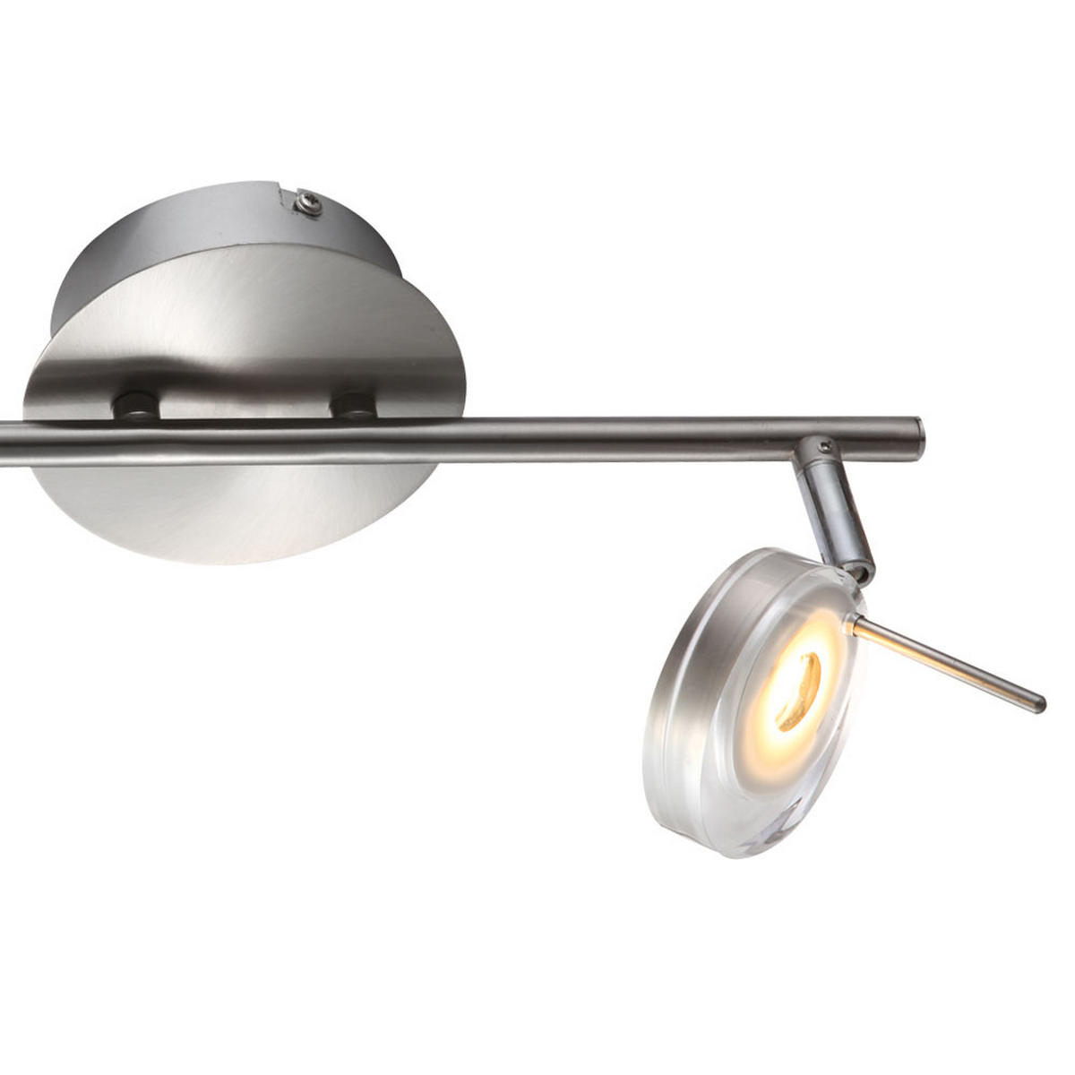 LED DECKENLEUCHTE Canyon Silber Nickel matt - Silberfarben, Metall (35.5/8/18.5cm) - Globo Lighting