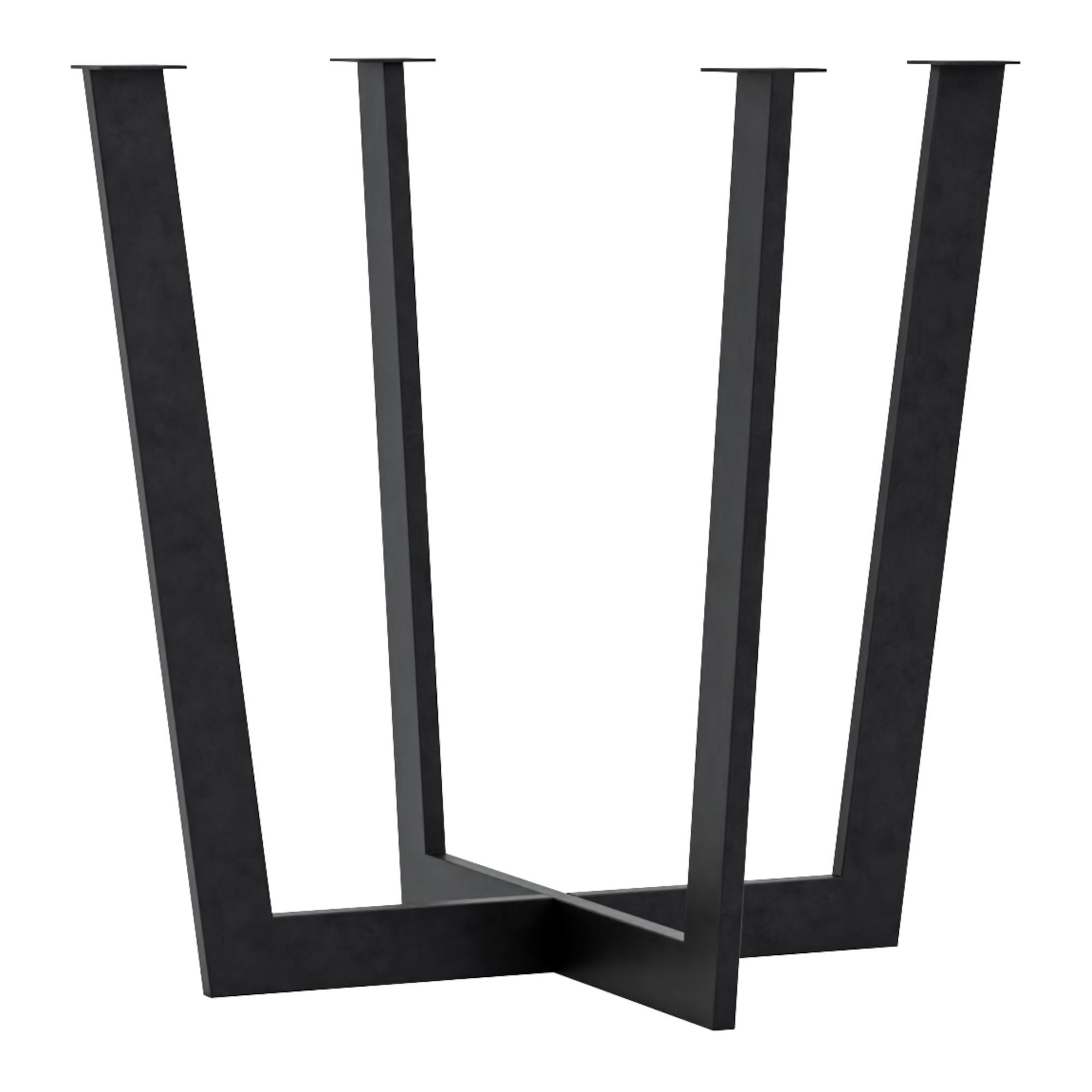 TISCHGESTELL Kaustinen - Schwarz, Metall (84/73/83.5cm) - [en.casa]