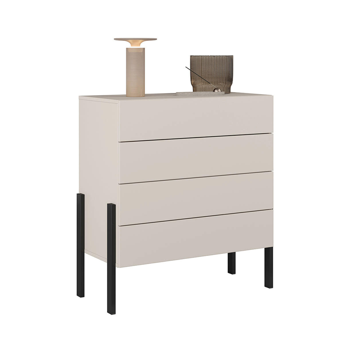 KOMODA Bérénice Kašmír - kašmírová, kompozitní dřevo (84/90/40cm) - Petits-meubles