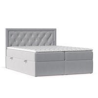 BOXBETT Maestro Grau 120/200 cm mit Bonellmatratze und Topper - Schwarz/Grau, Holz/Holzwerkstoff (120/200cm) - Maison de Reve