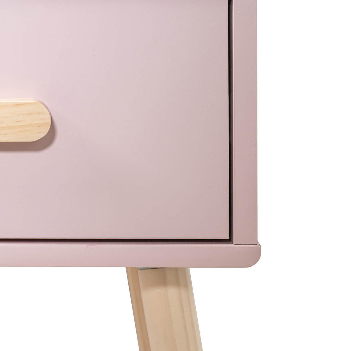 NACHTTISCH Rosa 35/35/44 cm - Pink, Holzwerkstoff (35/44/35cm) - Mobili Rebecca