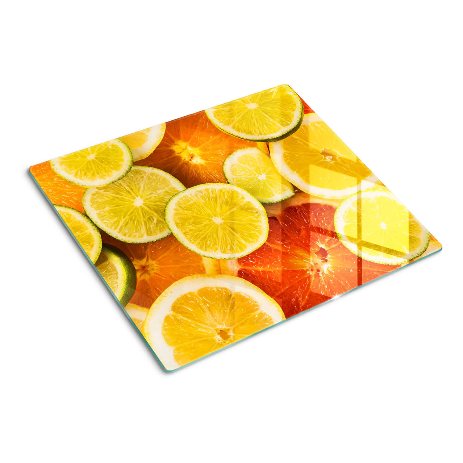 GLASPLATTE 60x52 cm Zitrusfrüchte - Orange, Glas (60/0.4/52cm) - TULUP