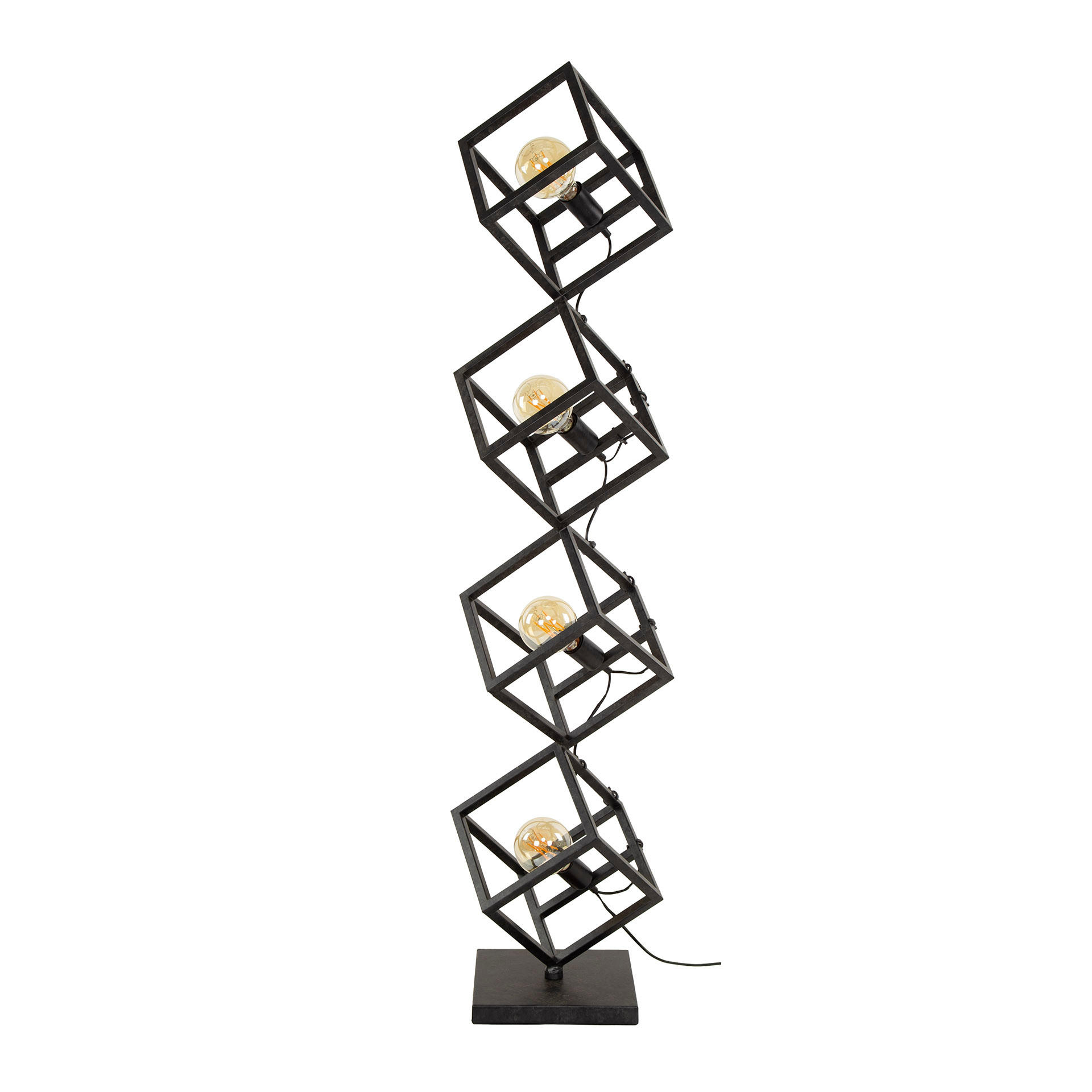 STEHLEUCHTE Cube Schwarz 35/35/150 cm - Schwarz, Metall (35/35/150cm) - Hoyz Collection
