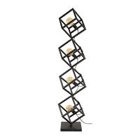 STEHLEUCHTE Cube Schwarz 35/35/150 cm - Schwarz, Metall (35/35/150cm) - Hoyz Collection