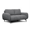 SOFA FEBE 2-Sitzer, dunkelgrau - Dunkelgrau/Schwarz, Holz/Textil (160/82/96cm) - Courtois Laville
