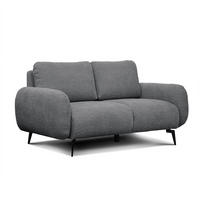 SOFA FEBE 2-Sitzer, dunkelgrau - Dunkelgrau/Schwarz, Holz/Textil (160/82/96cm) - Courtois Laville
