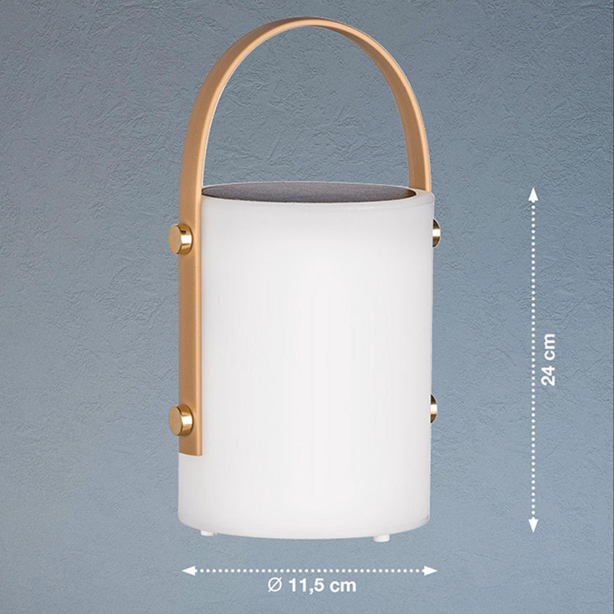 LED SOLAR TISCHLEUCHTE Weiß Außen - Weiß, Kunststoff (11.5/11.5/24cm)