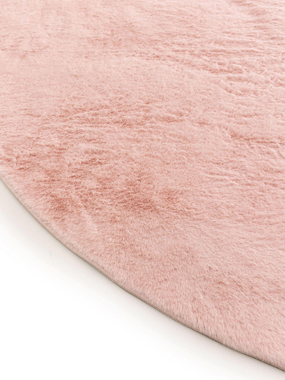 KUNSTFELLTEPPICH Furry Rosa ø 200 cm rund - Rosa, Kunststoff (200/200cm) - benuta