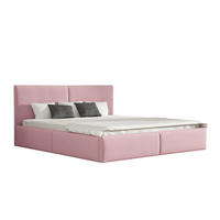 POLSTERBETT Bergen Magic Velvet Komplett - Rosa, Holzwerkstoff/Textil (160/200cm) - Fun Möbel