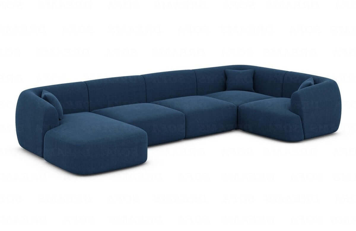 XXXLutz Wohnlandschaft Blau 325x78x177 cm