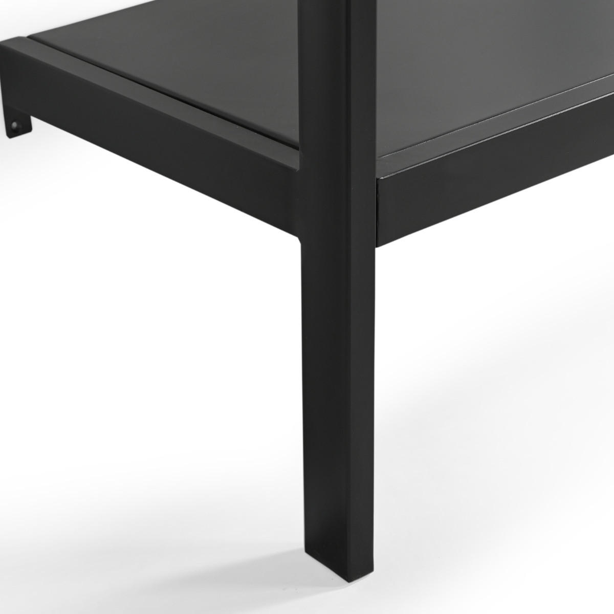 GARDEROBE aus Metall 50x40x185cm, schwarz - Schwarz, Metall (50/185/40cm) - Giga Meubel