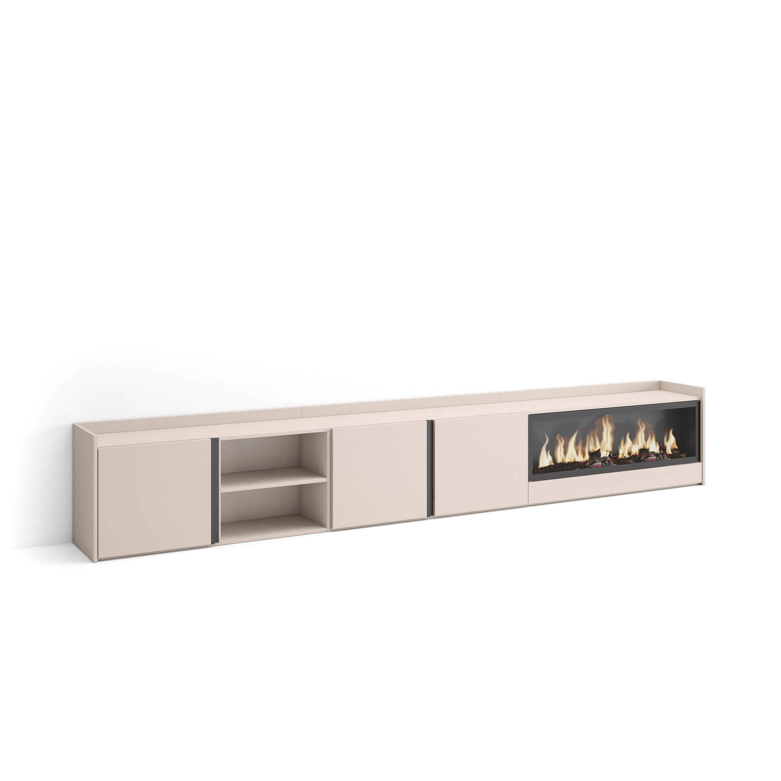 Skraut Home Lowboard, Beige 315x50x35 cm
