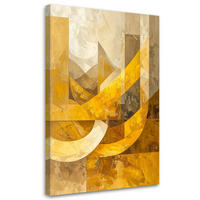 LEINWANDBILD Abstraktion 60x90cm - Gelb, Textil (60/90cm) - Feeby